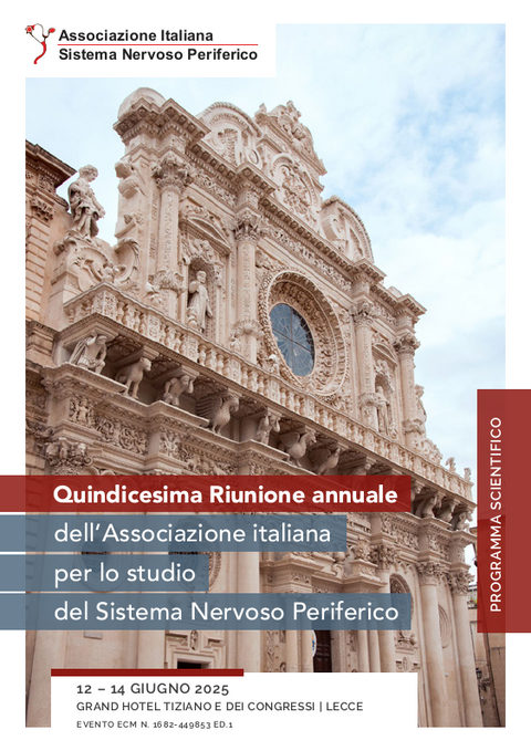 Quindicesima Riunione Annuale dell’Associazione Italiana per lo studio del Sistema Nervoso Periferico